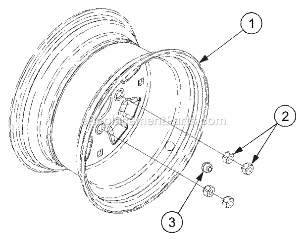 Rear Wheel Diagram and Parts List for GT2521-48 13A-278M710 Cub Cadet Lawn Tractor